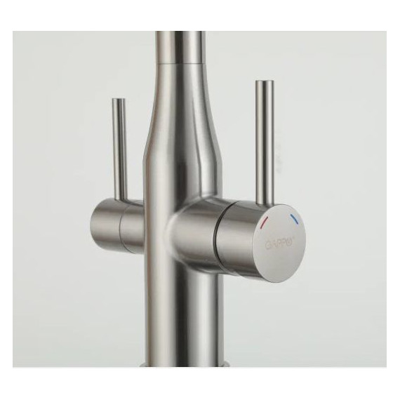 Смеситель для кухни Gappo G4399-65, сатин/черный - 10 Смеситель для кухни Gappo G4399-65, сатин/черный фото 10