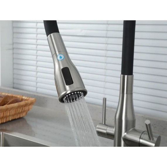 Смеситель для кухни Gappo G4399-65, сатин/черный - 7 Смеситель для кухни Gappo G4399-65, сатин/черный фото 7