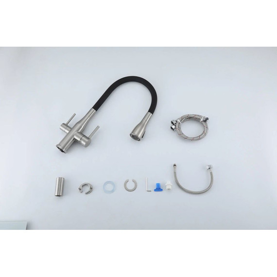 Смеситель для кухни Gappo G4399-65, сатин/черный - 12 Смеситель для кухни Gappo G4399-65, сатин/черный фото 12