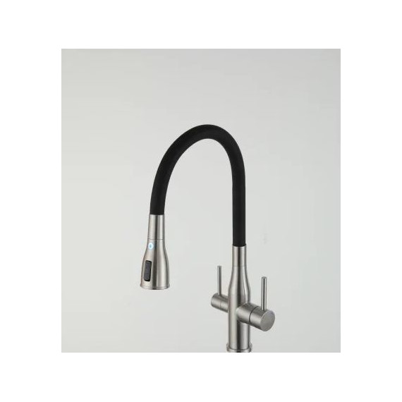 Смеситель для кухни Gappo G4399-65, сатин/черный - 4 Смеситель для кухни Gappo G4399-65, сатин/черный фото 4