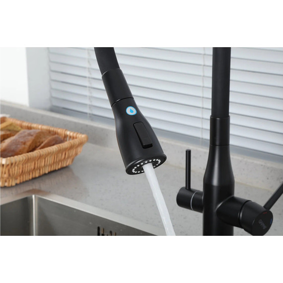 Смеситель для кухни Gappo G4399-66, черный фото 6