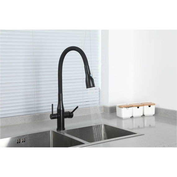 Смеситель для кухни Gappo G4399-66, черный фото 9