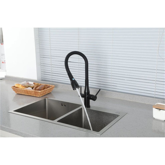 Смеситель для кухни Gappo G4399-66, черный фото 10