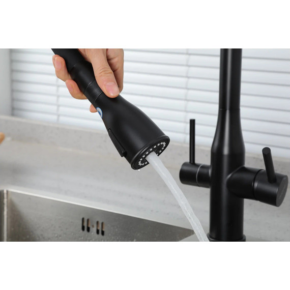 Смеситель для кухни Gappo G4399-76, черный фото 6