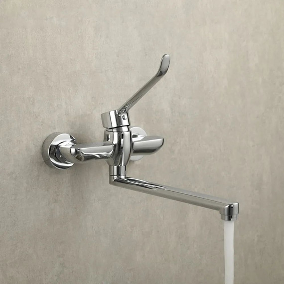 Смеситель для кухни с локтевой (хирургической) ручкой Gappo G4621 фото 6