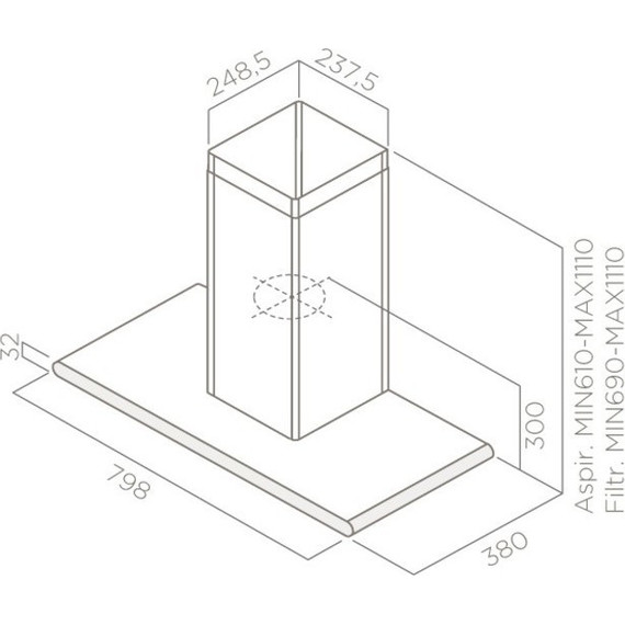Вытяжка ELICA GALAXY WHIX/A/80 (белое стекло) - 4 Вытяжка ELICA GALAXY WHIX/A/80 (белое стекло) фото 4