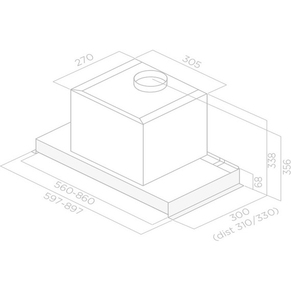 Вытяжка ELICA GLASS OUT IX/A/60 (прозрачное стекло) - 10 Вытяжка ELICA GLASS OUT IX/A/60 (прозрачное стекло) фото 10