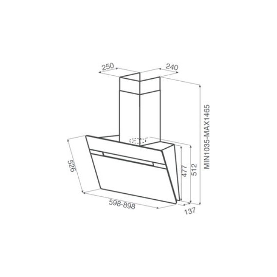 Вытяжка JET AIR VIKI WH/A/90 - 3 Вытяжка JET AIR VIKI WH/A/90 фото 3
