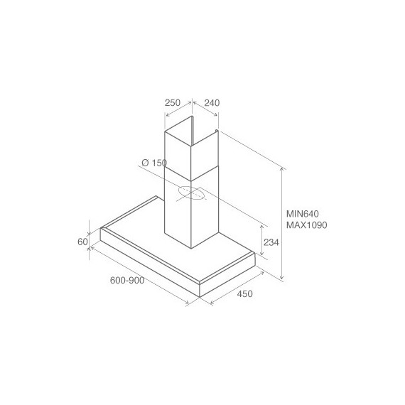 Вытяжка JET AIR POLA P 90 INX - 2 Вытяжка JET AIR POLA P 90 INX фото 2