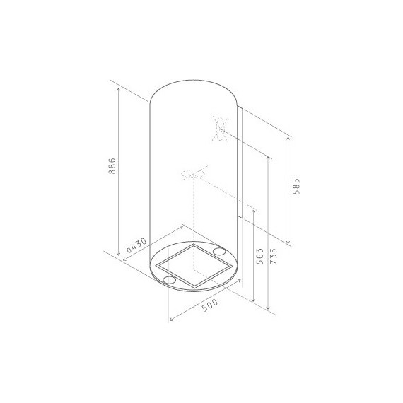 Вытяжка JET AIR PIPE WH/A/43 - 3 Вытяжка JET AIR PIPE WH/A/43 фото 3