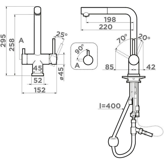 Смеситель для кухни Omoikiri Takamatsu-S LG 4994476, светлое золото фото 2
