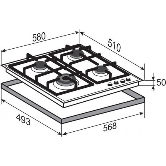 Газовая варочная поверхность Zigmund & Shtain G 14.6 S фото 6