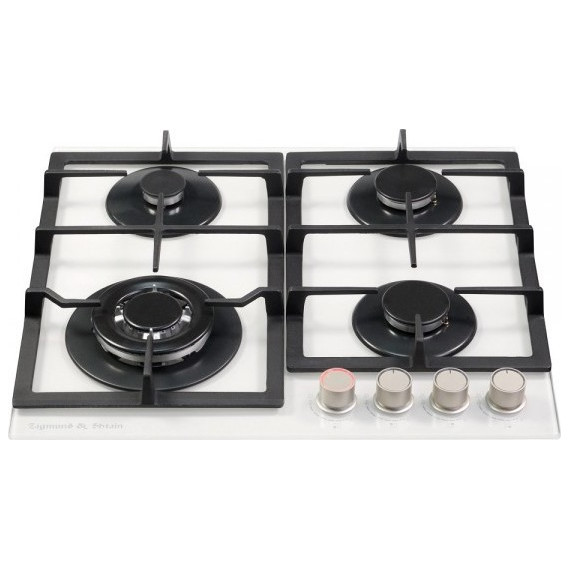 Газовая варочная поверхность Zigmund & Shtain MN 199.61 W (белое стекло) фото 2