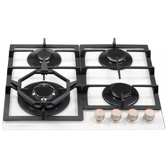 Газовая варочная поверхность Zigmund & Shtain MN 199.61 W (белое стекло) фото 3