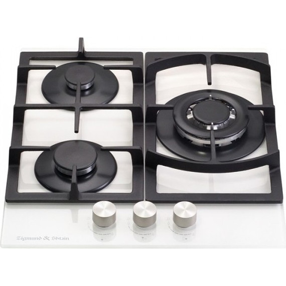 Газовая варочная поверхность Zigmund & Shtain M 26.4 W (белое стекло) фото 2