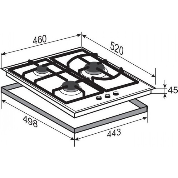 Газовая варочная поверхность Zigmund & Shtain M 26.4 W (белое стекло) фото 4