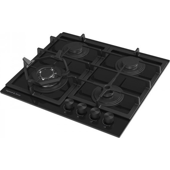 Газовая варочная поверхность Zigmund & Shtain M 26.6 B (чёрное стекло) фото 2