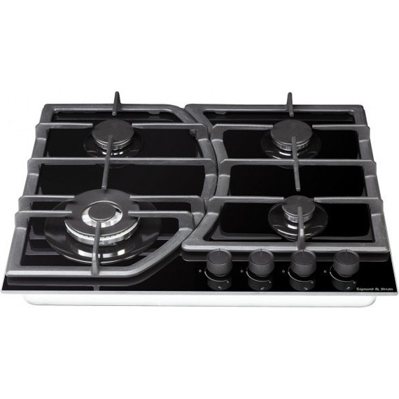 Газовая варочная поверхность Zigmund & Shtain M 27.6 B (чёрное стекло) фото 3