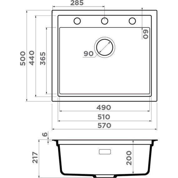 Кухонная мойка Omoikiri Sintesi 57 CN 4997142, canyon, Цвет производителя: canyon - 2 Кухонная мойка Omoikiri Sintesi 57 CN 4997142, canyon, Цвет производителя: canyon фото 2