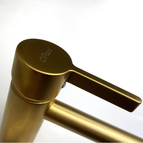 Смеситель для раковины высокий Paini Brera 74PJ205OLL, золото матовое фото 3