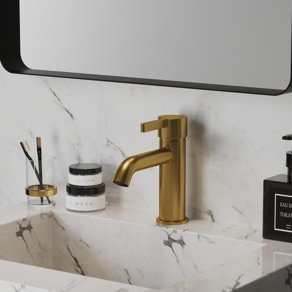 Смеситель для раковины Paini Brera 74PJ205O, золото матовое фото 2