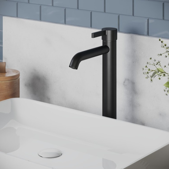 Смеситель для раковины высокий Paini Brera 74PZ205OLL, черный матовый фото 2