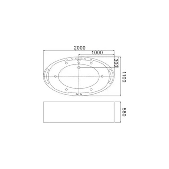 Ванна гидромассажная Frank F163 200x110 см 2018114 фото 4