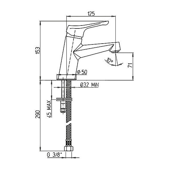 Смеситель для раковины с гигиеническим душем Paini Bios 05CR205/574 фото 5