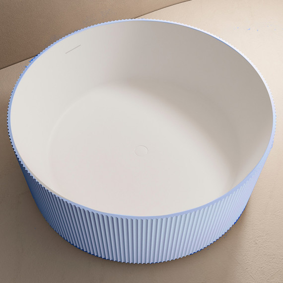 Ванна отдельностоящая Abber Stein 150x150 см AS9679Blau, голубой фото 