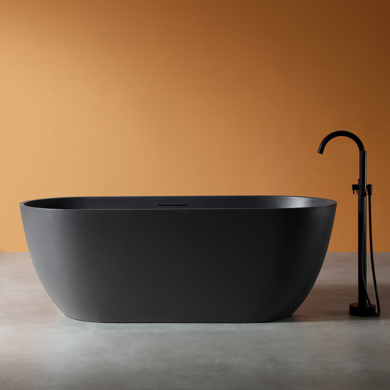 Ванна отдельностоящая Abber Frankfurt 170x75 см AM9941B, черный фото 