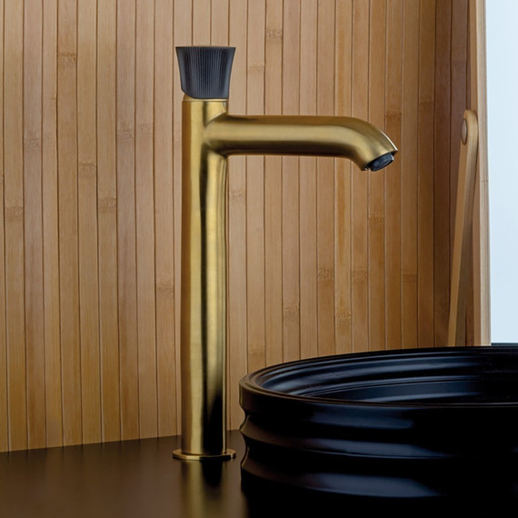 Смеситель для раковины высокий Paini Domus 18PJ205PZLL, золото матовое фото 2