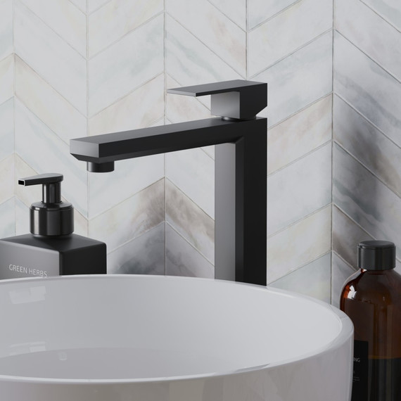 Смеситель для раковины высокий Paini Grazia 21PZ205LL, черный матовый фото 2