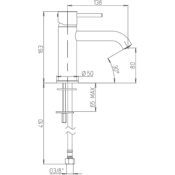 Смеситель для раковины Paini Cox 78CR205O фото 3