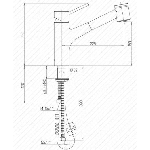 Смеситель для кухни Paini Cox 78CR576LMKM фото 5