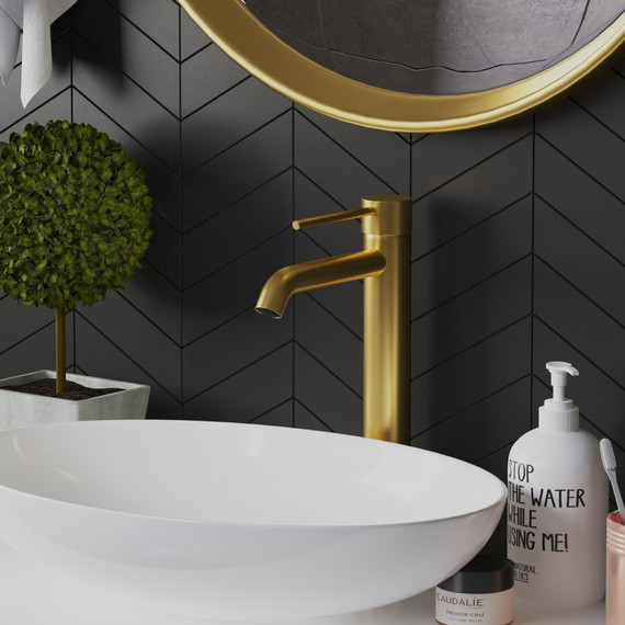 Смеситель для раковины высокий Paini Cox 78PJ205OLL, золото матовое фото 2