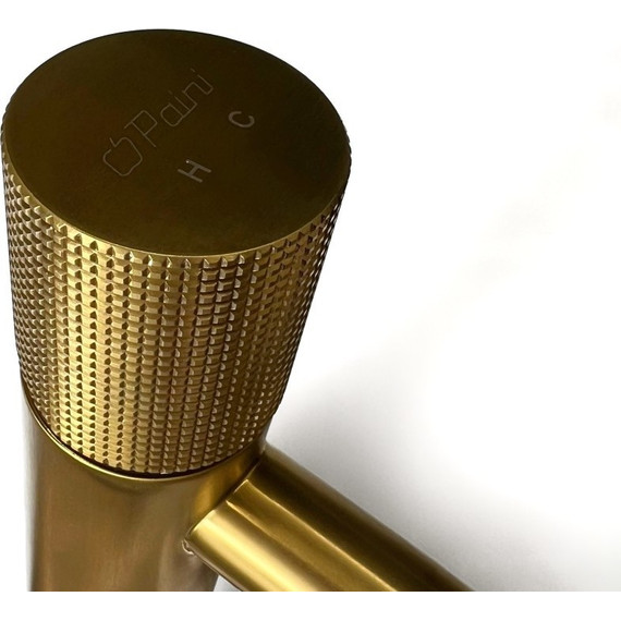 Смеситель для раковины Paini Cox Grip 7GPJ205O, золото матовое фото 5