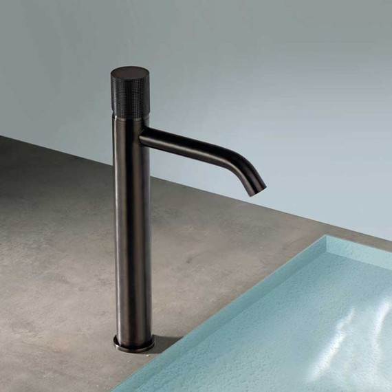 Смеситель для раковины высокий Paini Cox Grip 7GPZ205OLL, черный матовый фото 2