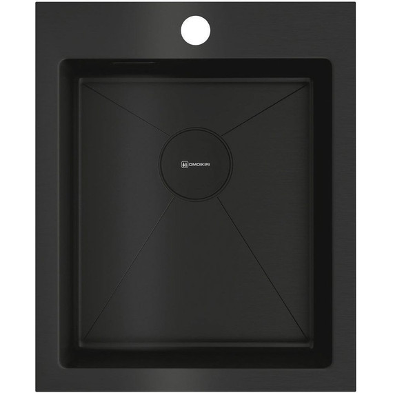 Мойка кухонная Omoikiri Akisame 41 GB 1,2 мм 4997011, графит, Цвет производителя: графит фото 
