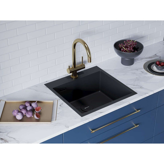 Кухонная мойка Omoikiri Akisame 51 GB 1,2 мм 4997013, графит, Цвет производителя: графит - 2 Кухонная мойка Omoikiri Akisame 51 GB 1,2 мм 4997013, графит, Цвет производителя: графит фото 2