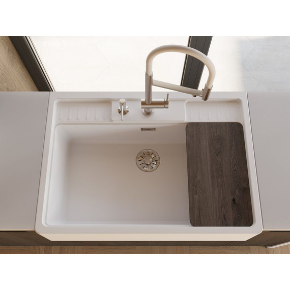 Кухонная мойка Omoikiri Kinokawa 90 WH 4993853, белый, Цвет производителя: белый - 2 Кухонная мойка Omoikiri Kinokawa 90 WH 4993853, белый, Цвет производителя: белый фото 2