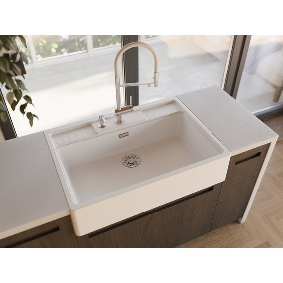 Кухонная мойка Omoikiri Kinokawa 90 WH 4993853, белый, Цвет производителя: белый - 4 Кухонная мойка Omoikiri Kinokawa 90 WH 4993853, белый, Цвет производителя: белый фото 4
