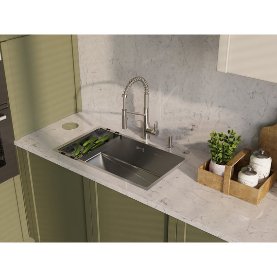 Кухонная мойка Taki 74-U/IF Side IN 1,2 мм 4993170, Цвет производителя: нержавеющая сталь фото 3