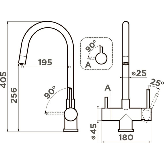 Смеситель для кухни Omoikiri Akita GB 4994354, графит фото 2
