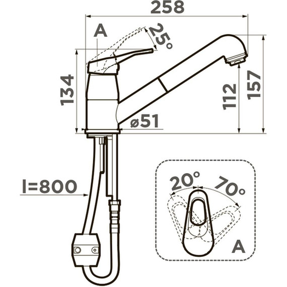 Смеситель для кухни Omoikiri Tateyama-S GB 4994365, графит фото 2