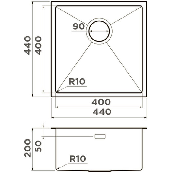 Кухонная мойка Taki 44-U/IF GB 1,2 мм 4997017, графит фото 3