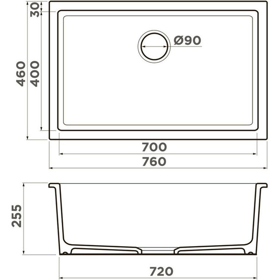 Кухонная мойка Omoikiri Okinoshima 76-U/I BL 4997146, чёрный, Цвет производителя: чёрный фото 2