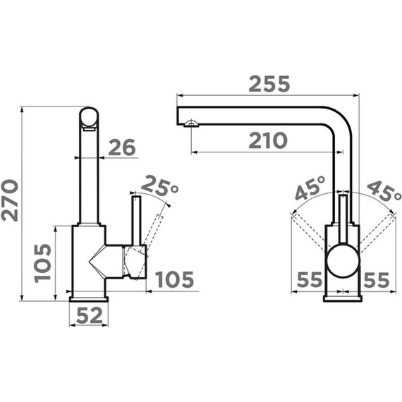 Смеситель для кухни Omoikiri Nakagawa BL-P 4974307, чёрный фото 2