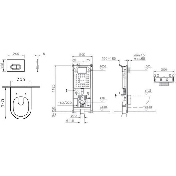 Инсталляция с подвесным безободковым унитазом Vitra Integra Round L-Box 9004B003-7202 - 2 Инсталляция с подвесным безободковым унитазом Vitra Integra Round L-Box 9004B003-7202 фото 2