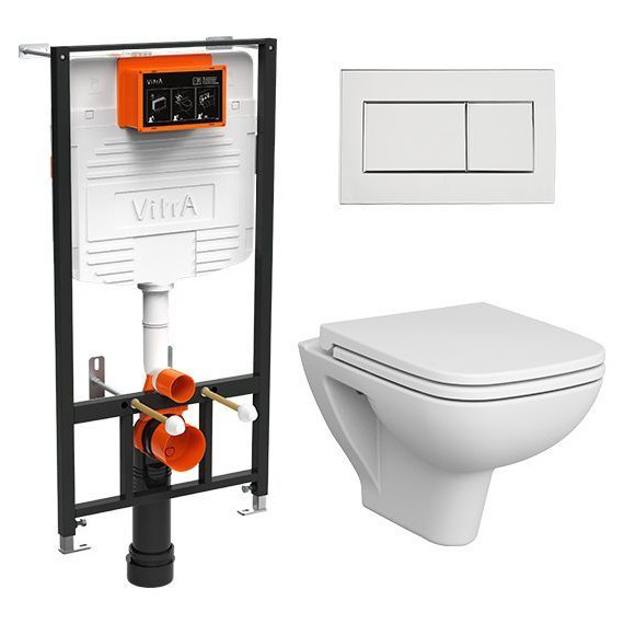 Инсталляция с подвесным безободковым унитазом Vitra S-20 L-Box 9004B003-7207 фото 