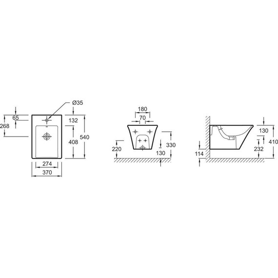 Биде подвесное Jacob Delafon Grands Boulevards EMH0002-00 фото 3